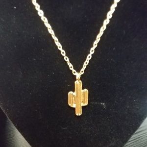 Goldtone Cactus Necklace